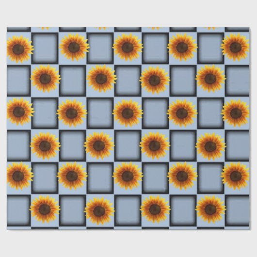 Verpakkingspapier Zonnebloem Cadeaupapier (Vlak)