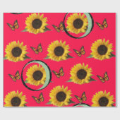 Verpakkingspapier Zonnebloem Cadeaupapier (Vlak)