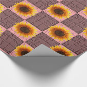 Verpakkingspapier Zonnebloem Cadeaupapier (Hoek)