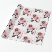 Verpakkingspapier Zonnebloem Cadeaupapier (Uitgerold)