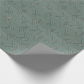 Verpakkingspapier - zwart en groen kunstdeco cadeaupapier (Hoek)