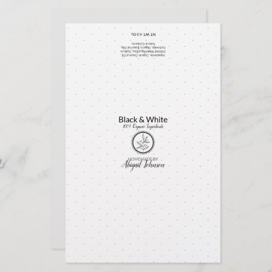 Verpakkingswrapper voor zwarte en witte zeep | Lij (Voorkant / Achterkant)