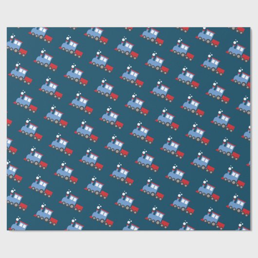 Verpakpapier met treinthema cadeaupapier (Vlak)