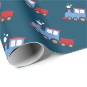 Verpakpapier met treinthema cadeaupapier (Rol Hoek)