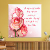 Verpakt Canvas Art Roze Roses Helen Keller Gezegde (Insitu (Woonkamer))