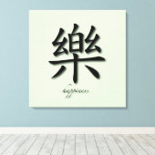 Verpakt Canvas Chinees gelukssymbool op mat (Insitu (Houten vloer))