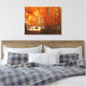 Verpakt Canvas Fine Art Cabin Aspen Herfst Kleuren (Insitu (Slaapkamer))