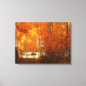 Verpakt Canvas Fine Art Cabin Aspen Herfst Kleuren (Voorkant)