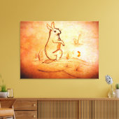 Verpakt Canvas: konijn in woestijn voor dierenvrie Canvas Afdruk (Insitu (Woonkamer))