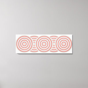 Verpakt Canvas met Concentrische Cirkels Design Afdruk