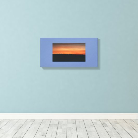 Verpakt Canvas met Sunset Scene (Insitu (Houten vloer))