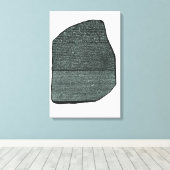 Verpakt Canvas Rosetta steen Egyptische hiëroglief (Insitu (Houten vloer))