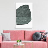 Verpakt Canvas Rosetta steen Egyptische hiëroglief (Insitu (Woonkamer))