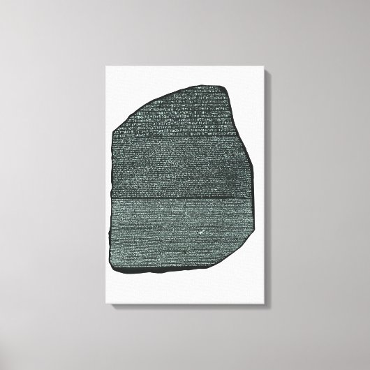 Verpakt Canvas Rosetta steen Egyptische hiëroglief Afdruk (Voorkant)