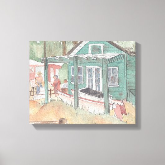 Verpakt canvas "Waterverf schets"/Kristalcove (Voorkant)