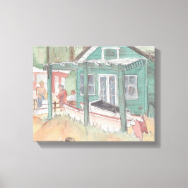 Verpakt canvas "Waterverf schets"/Kristalcove Afdruk