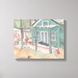 Verpakt canvas "Waterverf schets"/Kristalcove Afdruk