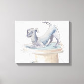 Verpakt Canvas "Waterverf Sketch/Dog London" (Voorkant)