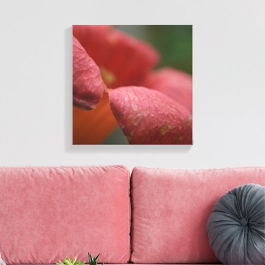 Verpakt canvus close-up bloemen canvas afdruk (Insitu (Woonkamer))