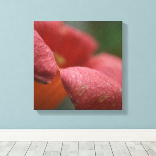 Verpakt canvus close-up bloemen canvas afdruk (Insitu (Houten vloer))