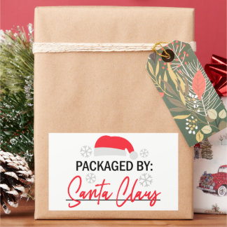 Verpakt door de Kerstman Rechthoekige Sticker