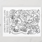 Verpakt in de Dragons van de Partij Kleur Uw Eigen (Voorkant / Achterkant)