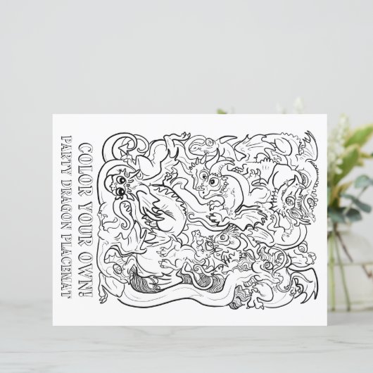 Verpakt in de Dragons van de Partij Kleur Uw Eigen (Staand voorkant)