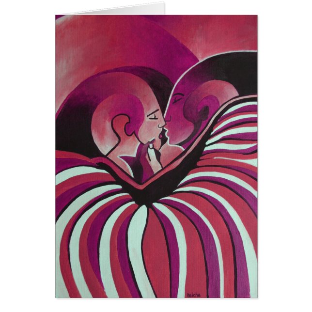 verpakt in een magenta mandje liefde (Voorkant)