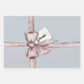 Verpakt in een roze strik inpakpapier vel (Voorkant 2)