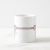 Verpakt in een roze strik koffiemok (Center)