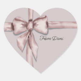 Verpakt in een roze strik label sticker