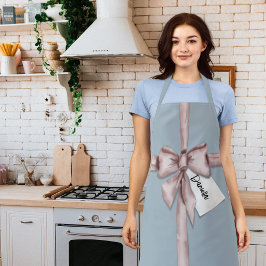 Verpakt in een roze strik schort