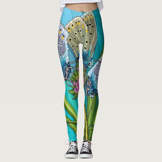 Verpakt in een vlinder! Draagbare Kunst Leggings (Voorkant)