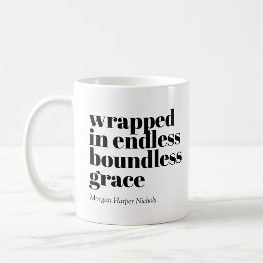 verpakt in eindeloze genadeloze koffie - mok (Links)