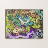 verpakt in feestdraken legpuzzel (Horizontaal)