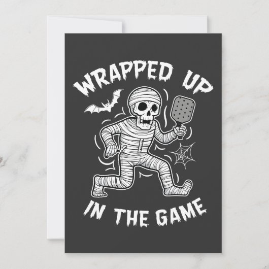 Verpakt in het spel pickleball Halloween Kaart (Voorkant)