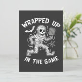 Verpakt in het spel pickleball Halloween Kaart (Staand voorkant)