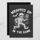 Verpakt in het spel pickleball Halloween Kaart (Voorkant / Achterkant)