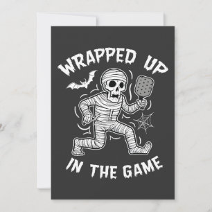 Verpakt in het spel pickleball Halloween Kaart