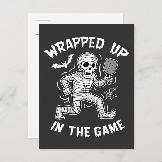 Verpakt in het spel pickleball Halloween Uitnodiging Briefkaart (Voorkant / Achterkant)