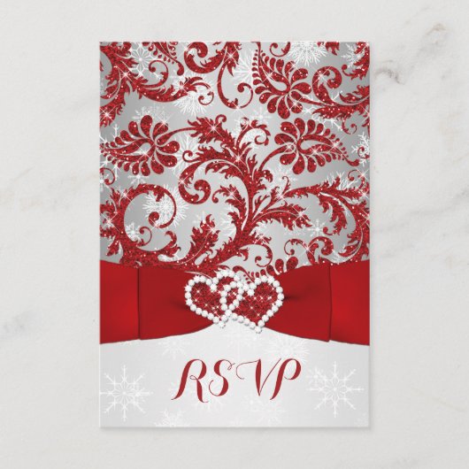 Verpakt in Liefde Verbonden Harten Bruiloft RSVP - (Voorkant)