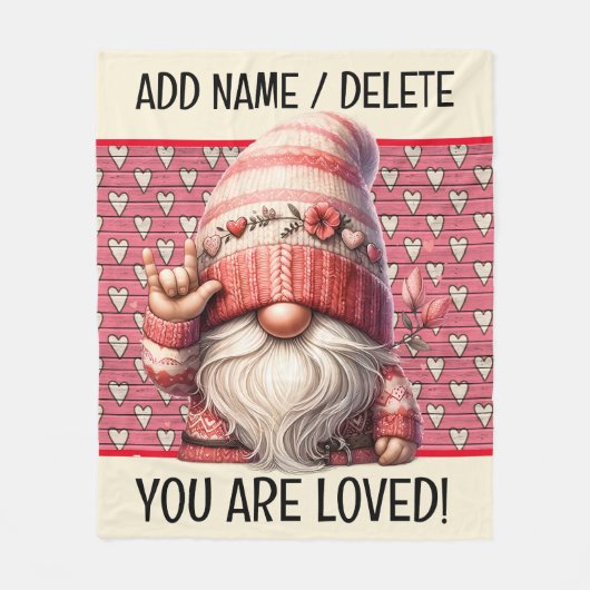 Verpakt in Love Fleece Deken (Voorkant)