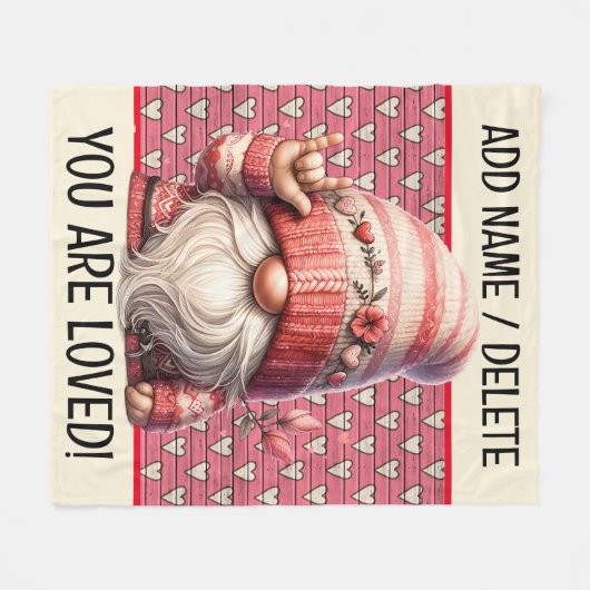Verpakt in Love Fleece Deken (Voorkant (Horizontaal))