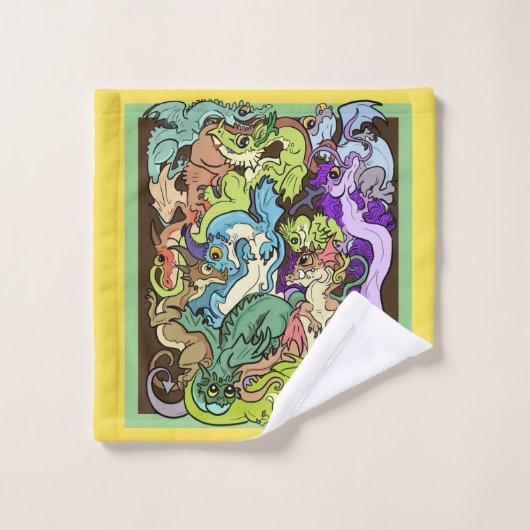 Verpakt in partijdragers bad handdoek (Wasdoekje)