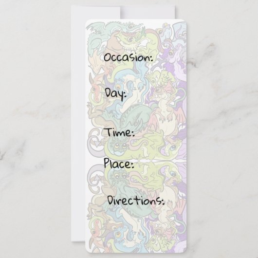 Verpakt in partijdragons Uitnodigingen (Achterkant)