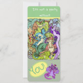 Verpakt in partijdragons Uitnodigingen (Voorkant)