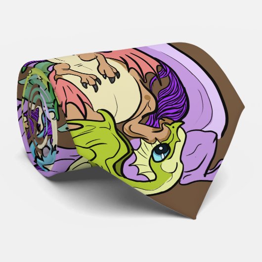 Verpakt in Party Dragon Stropdas (Opgerold)