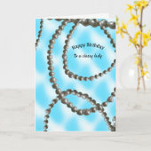 Verpakt in Pearls Birthday Kaart (Gele Bloem)