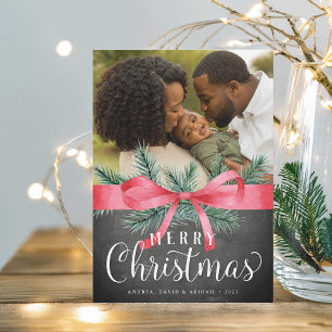 Verpakt in rood Vakantie fotokaart Feestdagenkaart