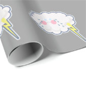 Verpakt in Sadness Emo Cloud Cadeaupapier (Rol Hoek)